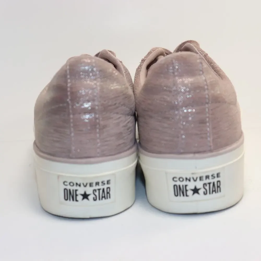 Converse One Star Platform Pink Shimmer Ox‎ Sneakers Women’s 10.5